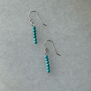 NWOT Tuckernuck Naomi Earrings, Turquoise, Sterling Silver